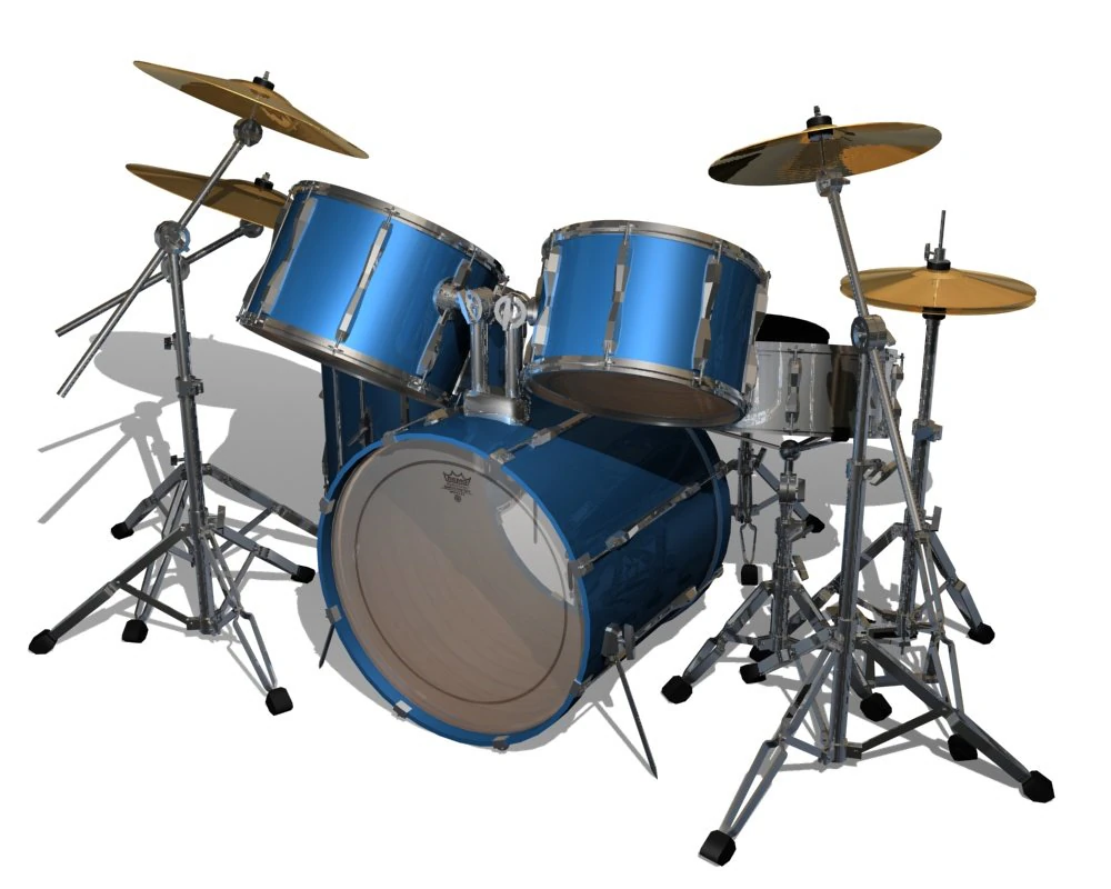 drum kit 3D Model .c4d .max .obj .3ds .fbx .stl .blend 
