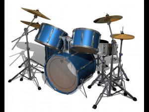 drum kit Modello 3D