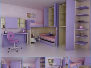violetta kids room Modelo 3D