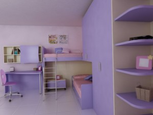 violetta kids room Modelo 3D