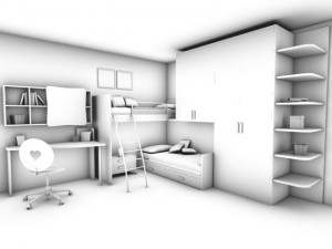 violetta kids room Modelo 3D