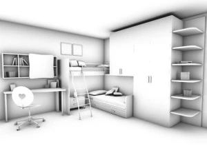 violetta kids room 3D Model
