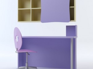 heart chairdeskshelving Model 3D
