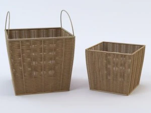 wicker baskets 3D Model