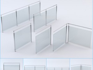 iron railings 1 3D 모델