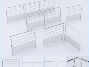 iron railings 2 3D 모델