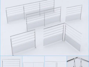 铁栏杆2 3D 模型