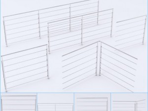 iron railings 3 3D 모델
