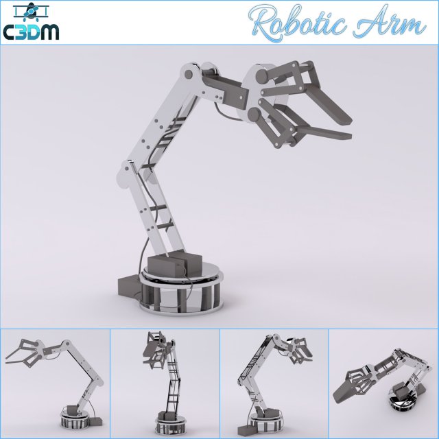 robotic arm 3D Model .c4d .max .obj .3ds .fbx .stl .blend 