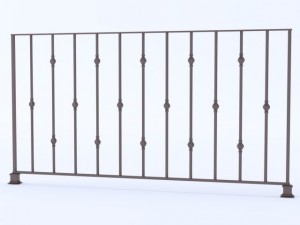 iron railings 4 3D Model