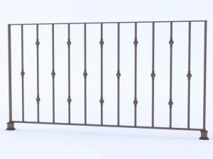 iron railings 4 3D Model
