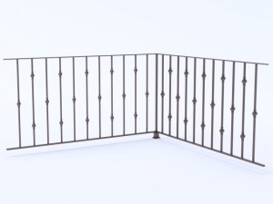 iron railings 4 3D Model
