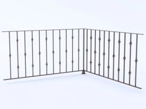iron railings 4 3D Model