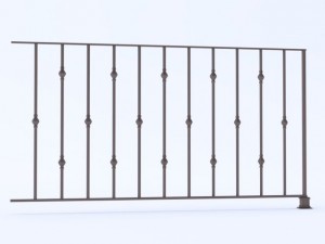 iron railings 4 3D Model