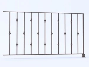iron railings 4 3D Model