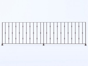 iron railings 4 3D Model