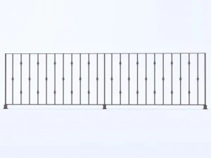 iron railings 4 3D Model