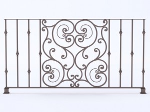 iron railings 5 3D 模型