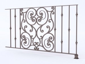 iron railings 5 3D 模型