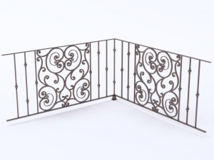 iron railings 5 3D 模型