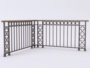 iron railings 6 3D Model
