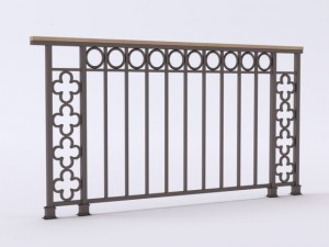 iron railings 6 Model 3D
