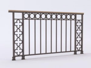 iron railings 6 3D Model