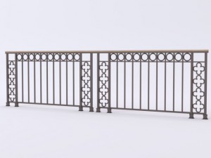 iron railings 6 Model 3D