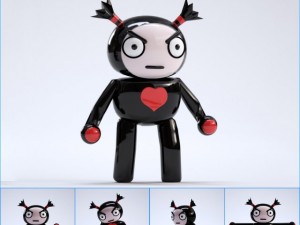 anime garu Modèle 3D