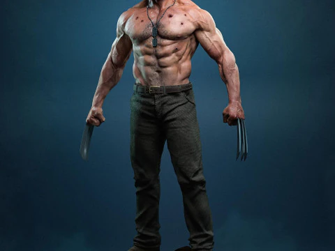 Росомаха нарізана 3d принтом 3D Принт Модель