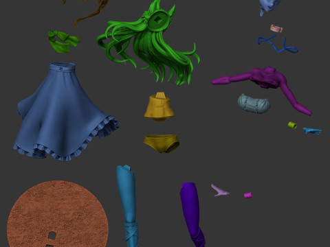 Fenrys Chillin in another world sliced Modèles 3D en vedette