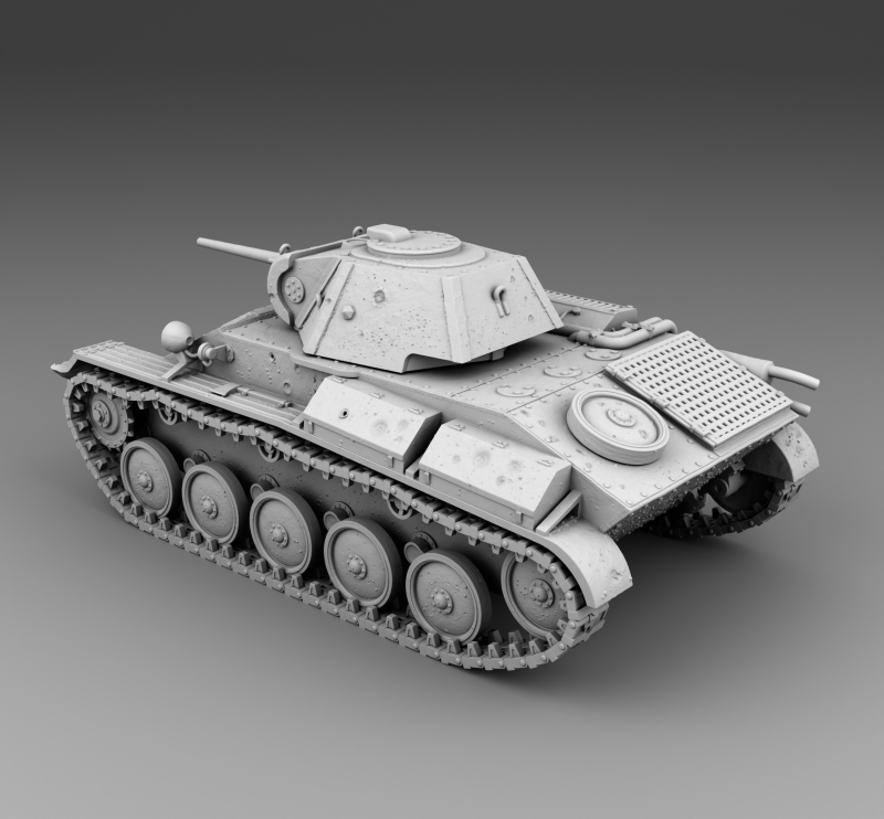 T 70 tank assembly 3D Print Model .c4d .max .obj .3ds .fbx .stl .blend 