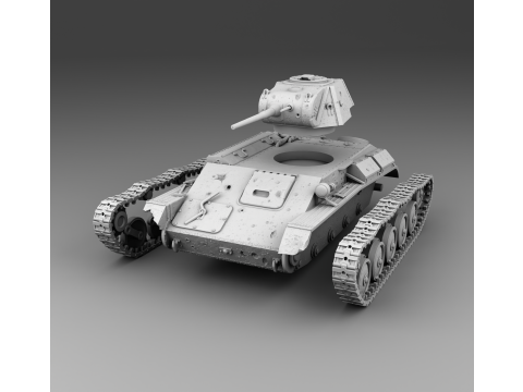 T 70 tank assembly 3D Print Model