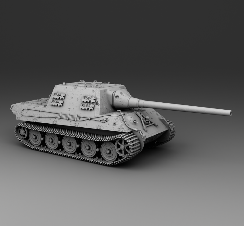 Jagdtiger tank assembly 3D Print Model .c4d .max .obj .3ds .fbx .stl .blend 