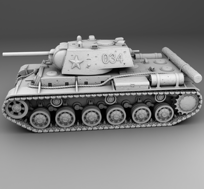 KV-1 assembly Model Cetak 3D .c4d .max .obj .3ds .fbx .stl .blend 
