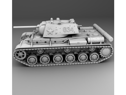 KV-1 assembly 3D Print Model