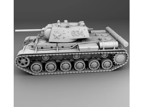 КВ-1 в сборе 3D Принт Модель