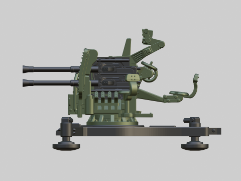 20mm Flakvierling 38 assembly 3D Baskı Modeli