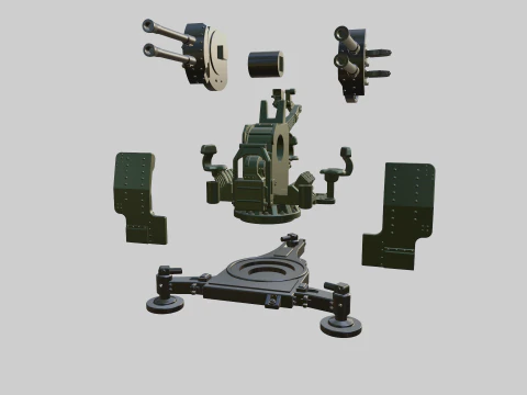 20mm Flakvierling 38 assembly 3D Print Model