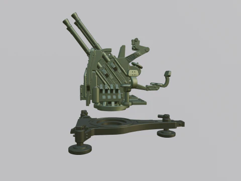 20mm Flakvierling 38 assembly 3D Print Model