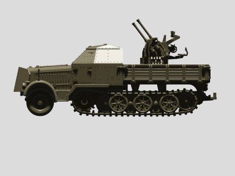 SdKfz7-1 - 20mm Flakvierling 38 3D Print Model