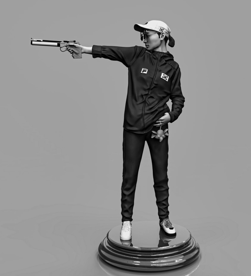 Kim Ye-ji olympic girl sliced 3D 打印模型 .c4d .max .obj .3ds .fbx .stl .blend 