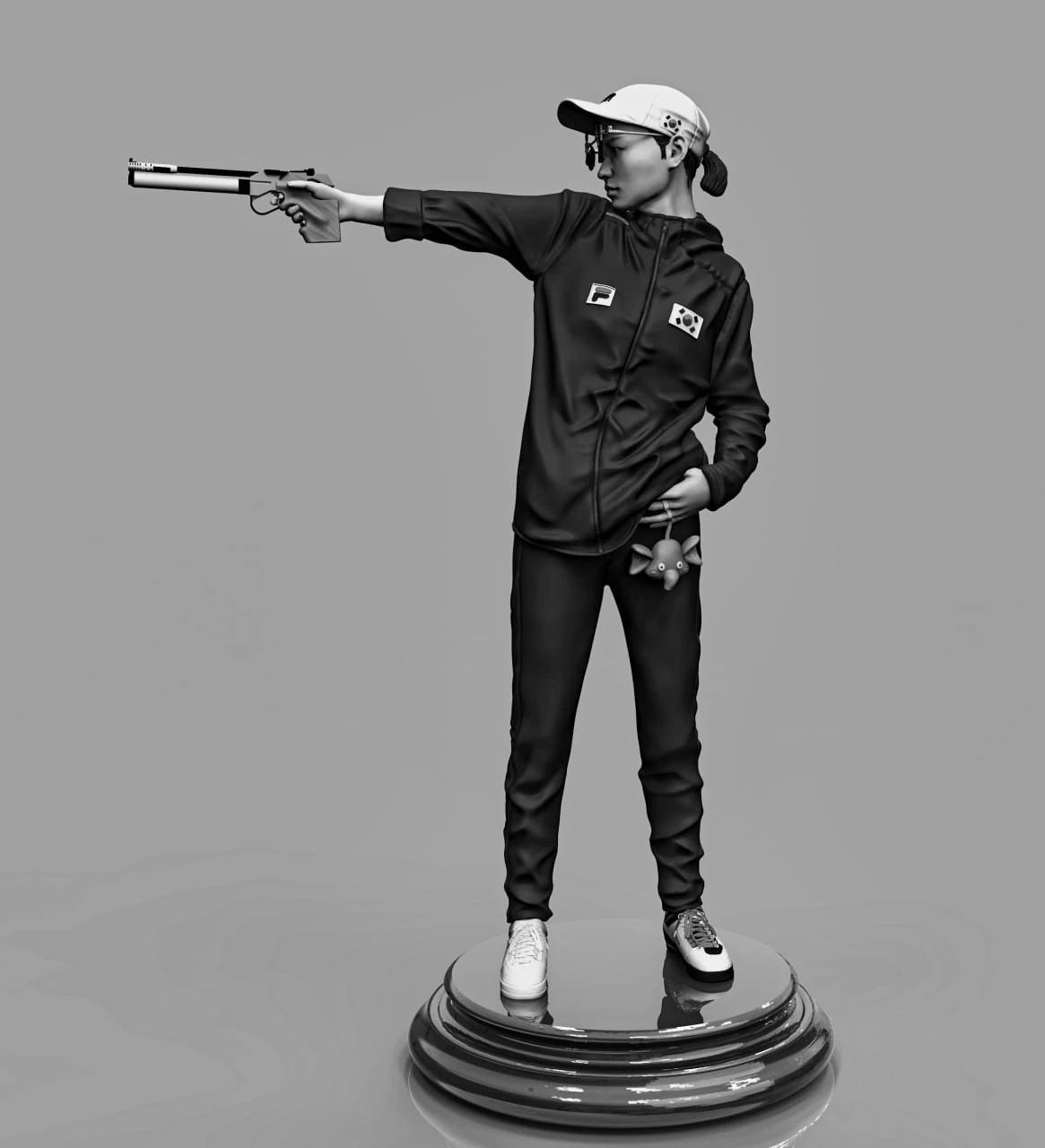 Kim Ye-ji olympic girl sliced 3D Print Model .c4d .max .obj .3ds .fbx .stl .blend 