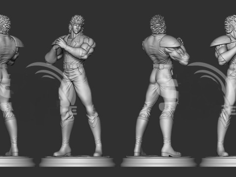 Kenshiro Hokuto no ken sliced 3Dプリントモデル