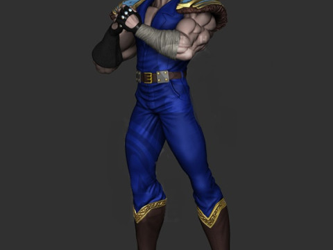 Kenshiro Hokuto no ken sliced 3Dプリントモデル