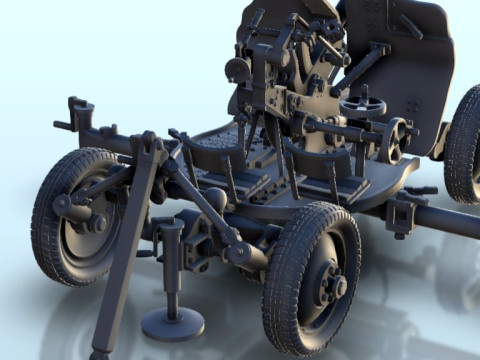 25mm M1940 72-K AA cannon 3D Print Model