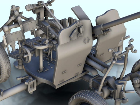 25mm M1940 72-K AA cannon 3D Print Model