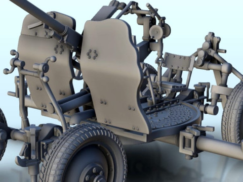 25mm M1940 72-K AA cannon 3D Print Model