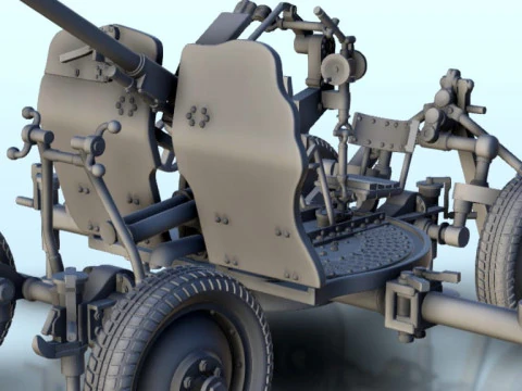 25mm M1940 72-K AA cannon 3D Print Model