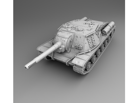 SU-152 howitzer 3D प्रिंट मॉडल